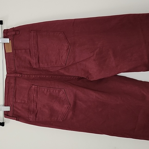 Judy BlueHigh Waist Burgundy Front Seam Straight Leg Jean Size 728 - Picture 11 of 16